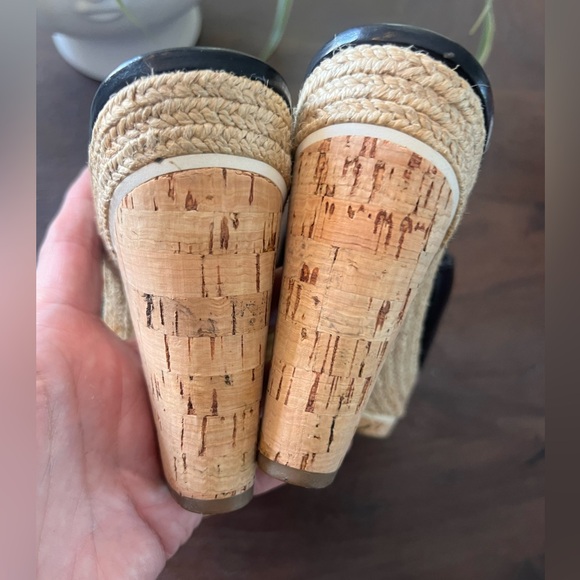 PRADA 36.5 Heel, slide, clog, espadrille cork, rope, leather.mule. - Picture 7 of 14